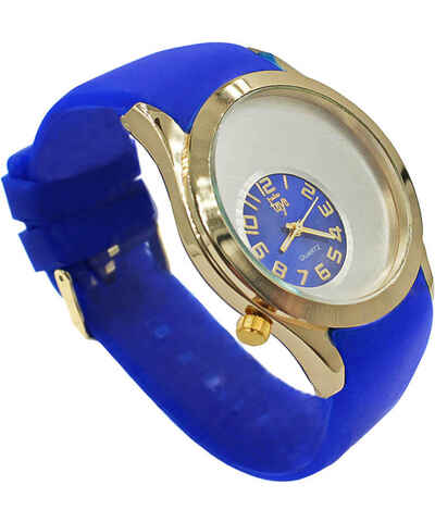 Синие часы с золотым